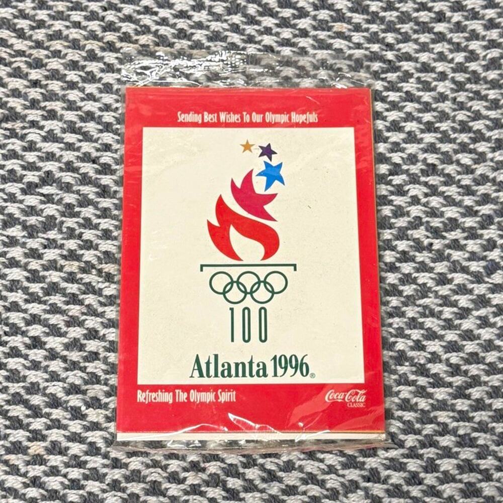 Coca-Cola 1996 Atlanta Olympics Sealed Playing Cards Deck, Red/White